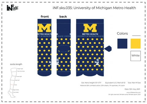 University of Michigan Health West iNFable socks